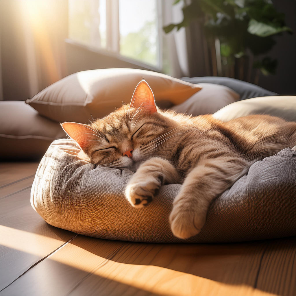 Katzenbetten, Kissen und Körbe